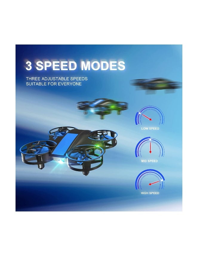 Mini Drone for Kids and Beginners-Remote Control Quadcopter Indoor Helicopter Plane with 3D Flip, Auto Hovering, Headless Mode, 3 Batteries, Best Gift Toy for Boys & Girls