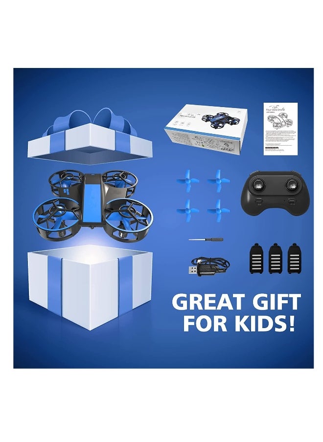 Mini Drone for Kids and Beginners-Remote Control Quadcopter Indoor Helicopter Plane with 3D Flip, Auto Hovering, Headless Mode, 3 Batteries, Best Gift Toy for Boys & Girls