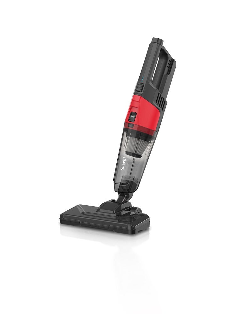 2-in-1 Rechargeable Cordless Stick Vacuum Cleaner: Powerful Cleaning with HEPA Filter & Rotating Brush 100 W NL-VC-1110RCH-BK Black