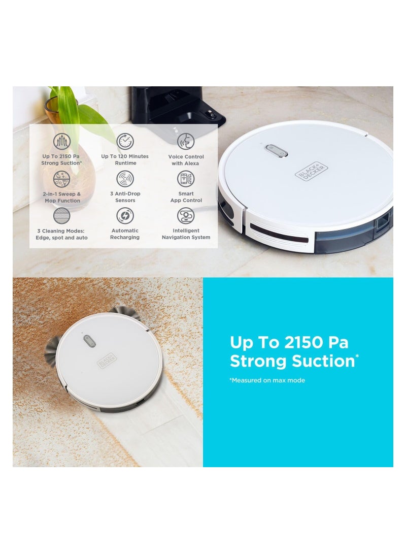 Robotic Vacuum Cleaner And Mop Alexa & Google Assistant Enabled 14.4 W BRVA425B10-B5 White