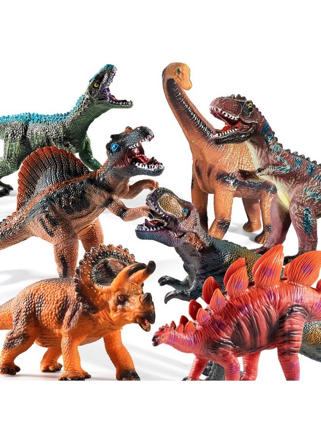 7 Piece Jumbo Dinosaur Toys For Kids 3-5, Large Soft Toys For Dinosaur Lovers, Boys, Toddler Ages 5-7 Years, Perfect Party Favors, Birthday Gifts