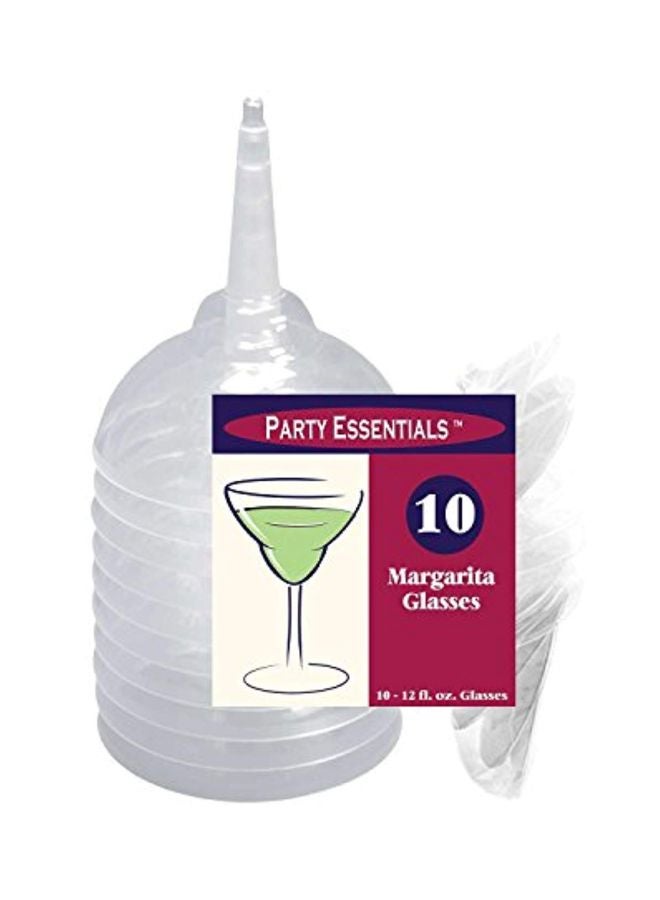 120-Piece Plastic Margarita Glass Set Clear