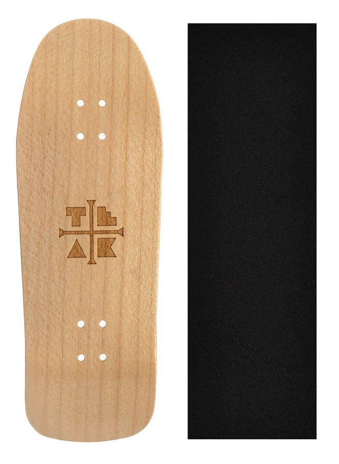 Erboard Carlsbad Cruiser Deck, The Classic - 34Mm X 100Mm - Handmade, Pro Shape & Size - Five Plies Wood Veneer - Includes Prolific Foam Tape - Teak Tuning