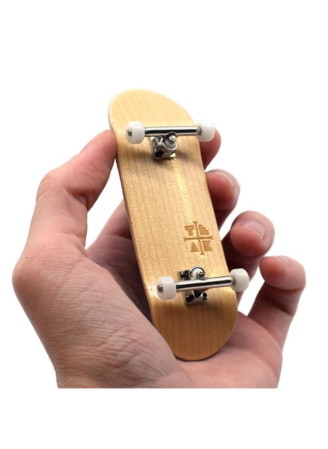 32Mm Pro Fingerboard Complete - Fully Assembled With Pro Level Components - Pro Shaped Wooden Deck (32X97Mm), Ultraspin Bearing Wheels, Prodigy Gen2 Trucks - Classic