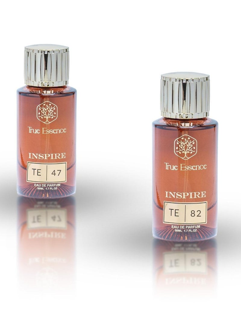 True Essence Combo Of 2 Eau De Parfum - Inspire  Collection TE 47 And TE 82 - 50 ml For Unisex