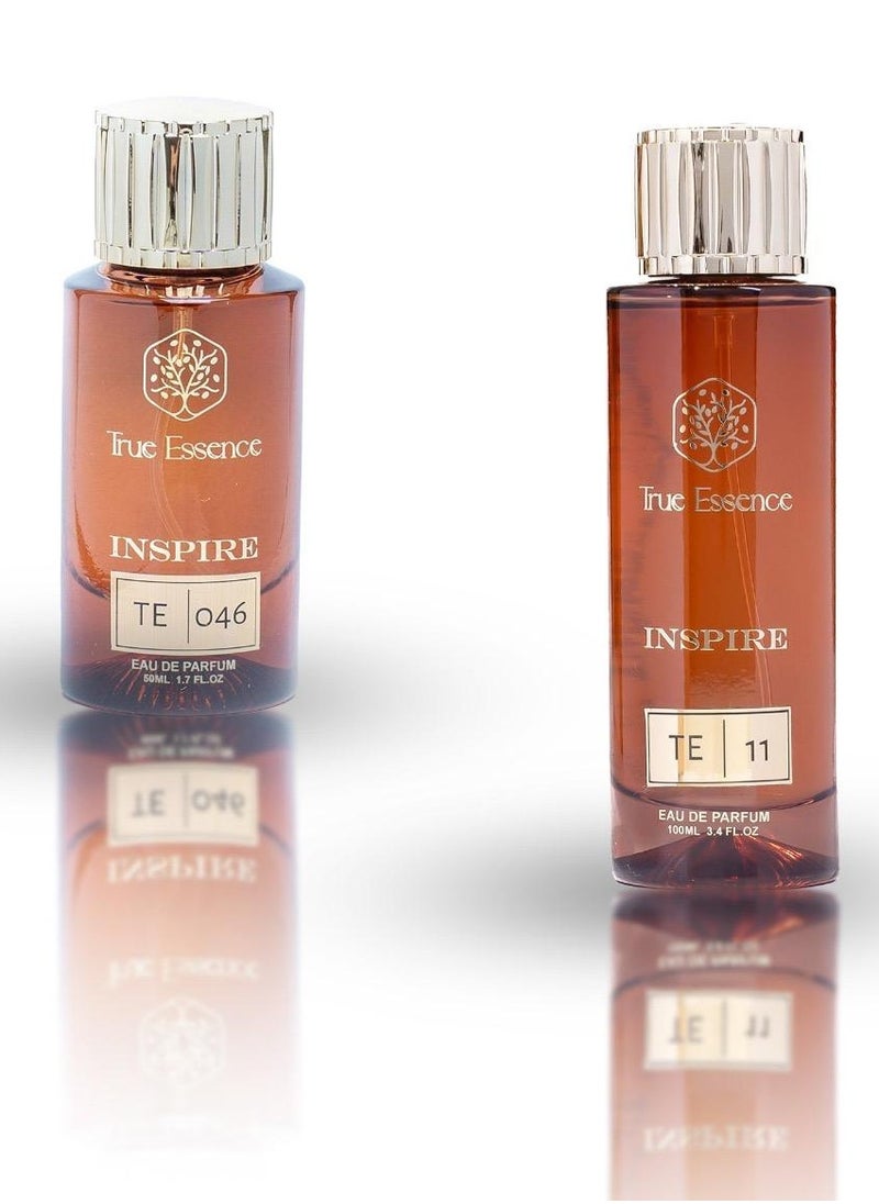 True Essence Combo Pack of 2 Eau De Parfum- Inspire Collection TE 11- 100ml And TE 46 - 50ml For Unisex.