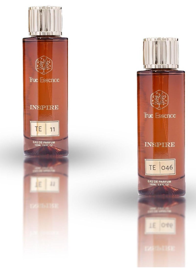 True Essence Comb Pack Of 2 - Inspire Collection TE 46 And TE 11 Eau De Parfum 100 ml For Unisex 3.4 FL.OZ