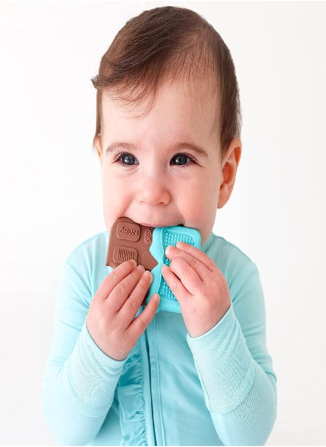 Nuby All Silicone Chocolate Bar Teether - 3+ Months