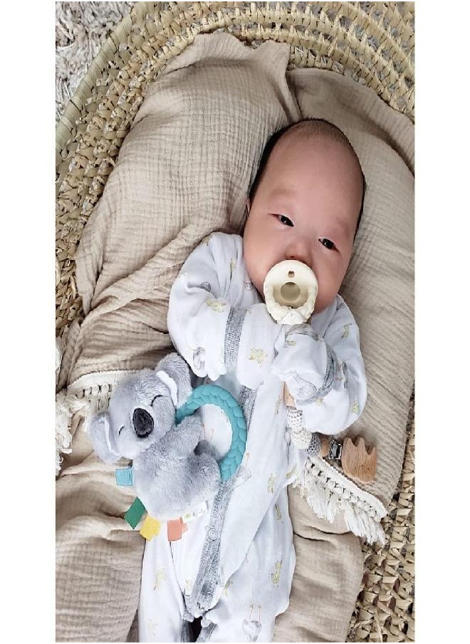 Itzy Ritzy - Ritzy Rattle Pal with Teether; Features A Minky Plush Character, Gentle Rattle Sound & Soft Teether; Koala