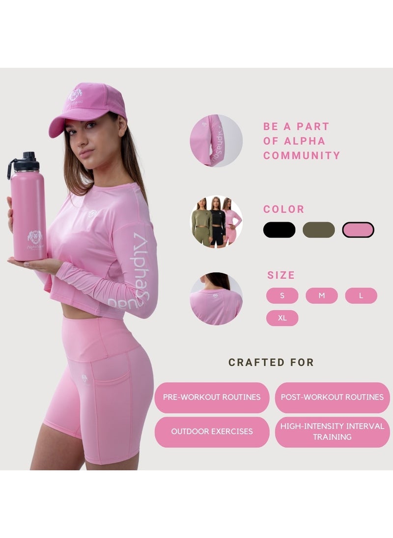 AlphaSquad Longsleeve Crop Top for Women