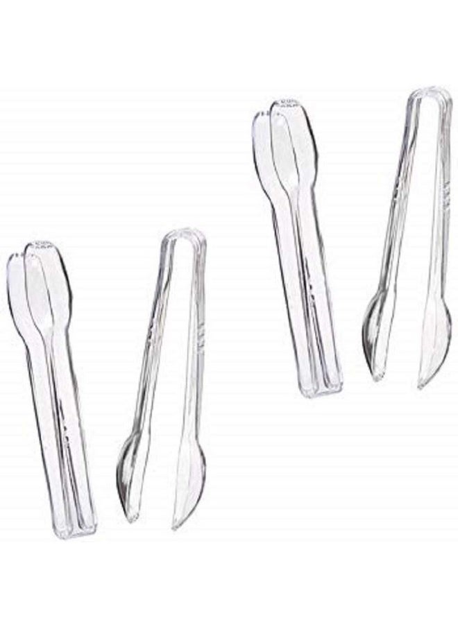 Clear Plastic Tongs, 6 1/2