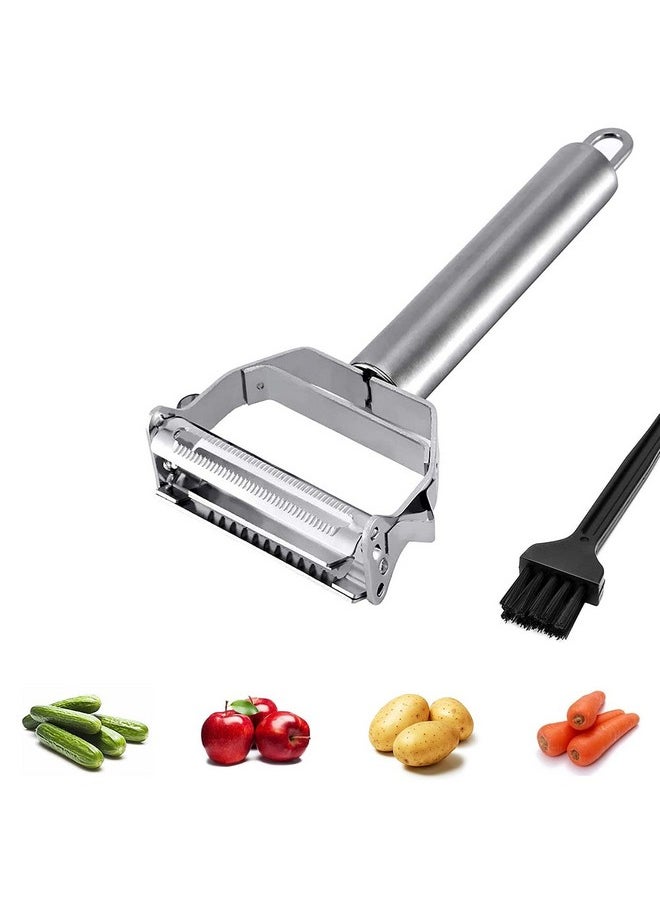 Peeler, 3 In 1 Peeler, Potato Peeler, Vegetable Peeler Stainless Steel, Great For Peeling Potato, Carrots And All Types Of Vegetable And Fruit (Silver)