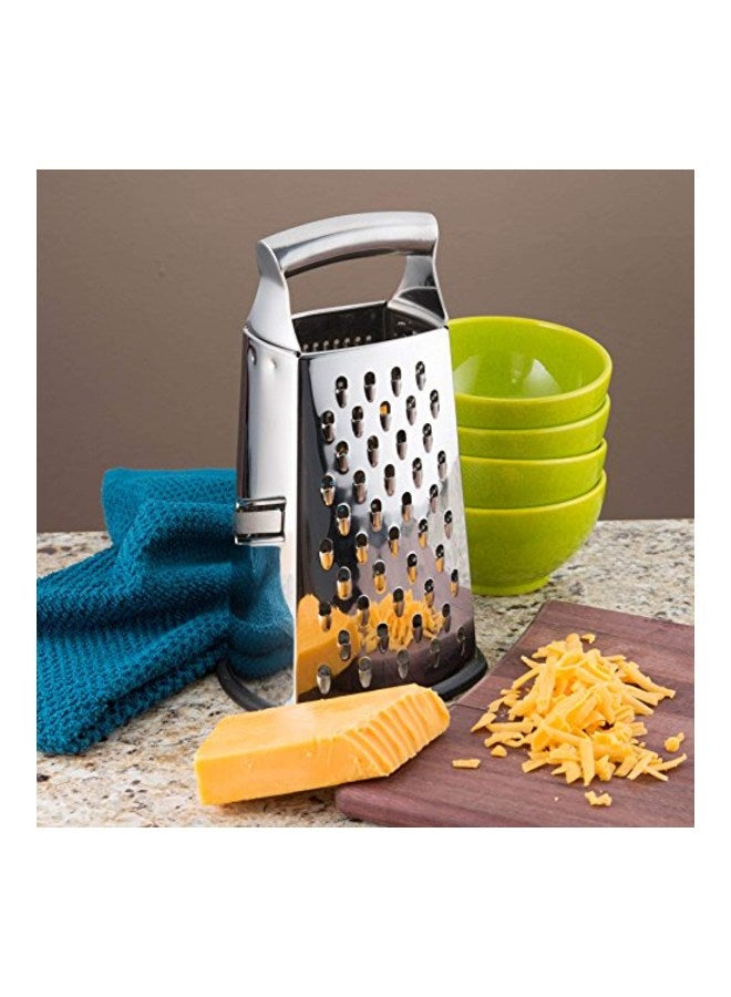 Stainless Steel Box Grater Silver 5.5 x 4.8 x 9.5inch