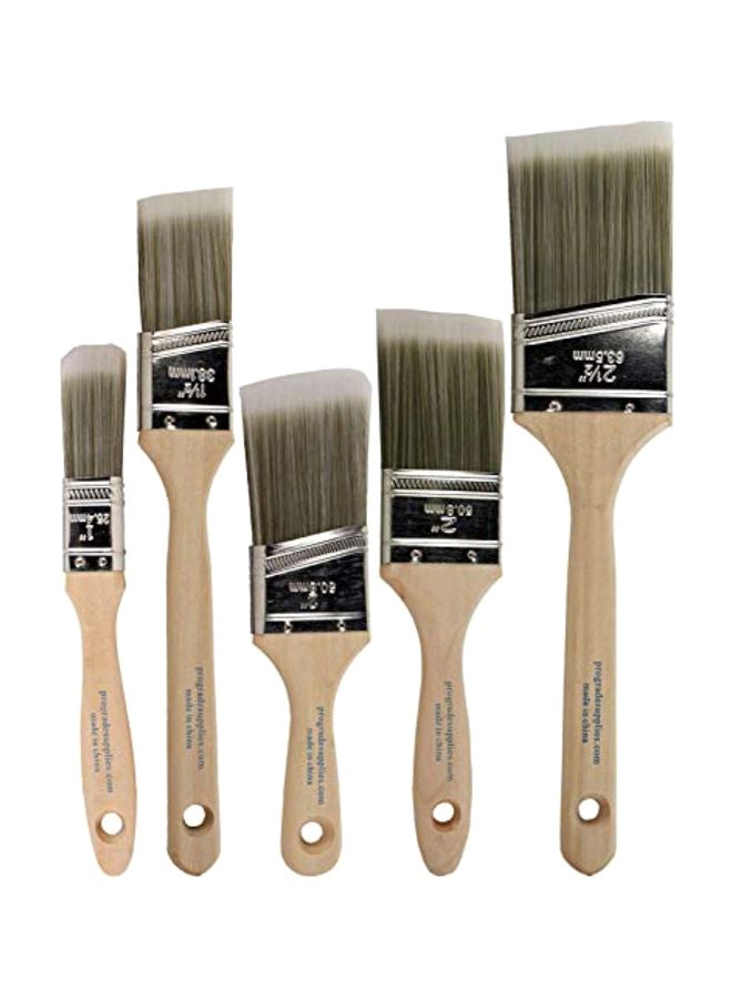 Pack Of 5 Paint Brush Beige/Brown