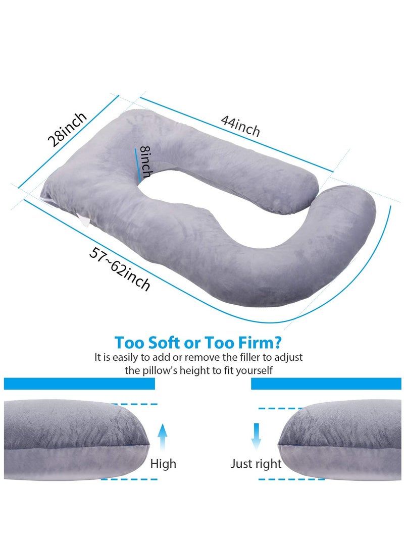 U-Shaped Pregnancy Pillow  Full Body Maternity Support Pillow(62x 28)