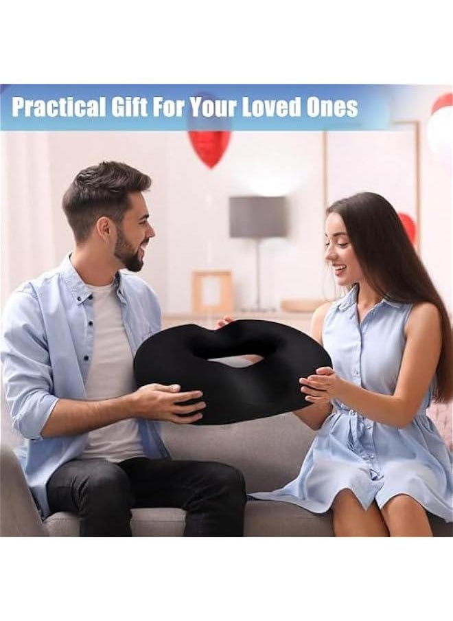 Donut Pillow Seat Cushion,Donut Chair Cushions for Postpartum Pregnancy & Hemorrhoids,Tailbone Pain Relief Cushion,Memory Foam Seat Cushions for Office&Home Chairs
