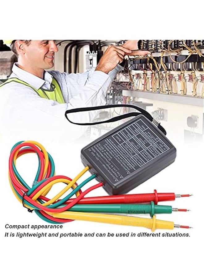 Phase Rotation Meter, SP8030 3 Phase Battery Phase Sequence Detector for Industry for Electrician