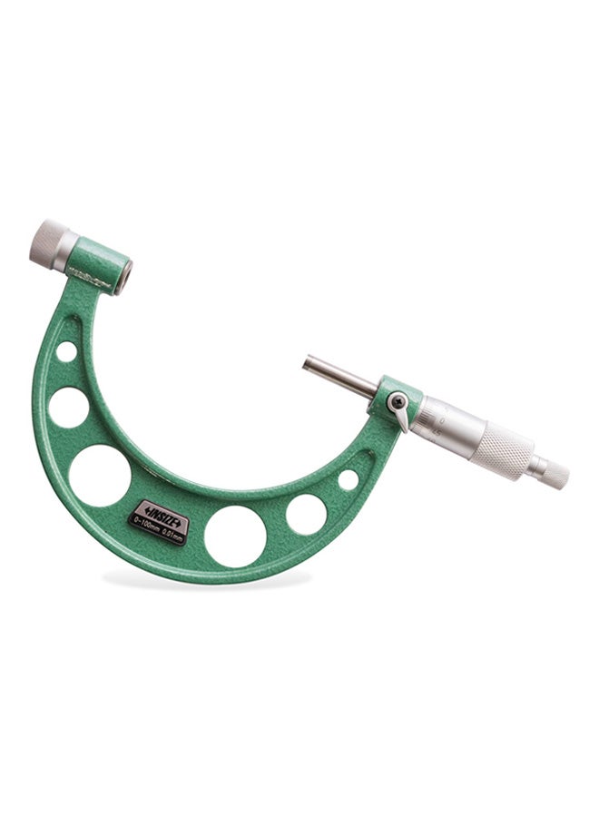 Outside Micrometer With Interchangeable Anvils Green/Silver