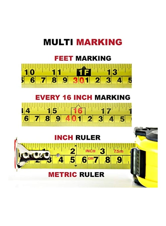 Measuring Tape Yellow/Black 7.5meter