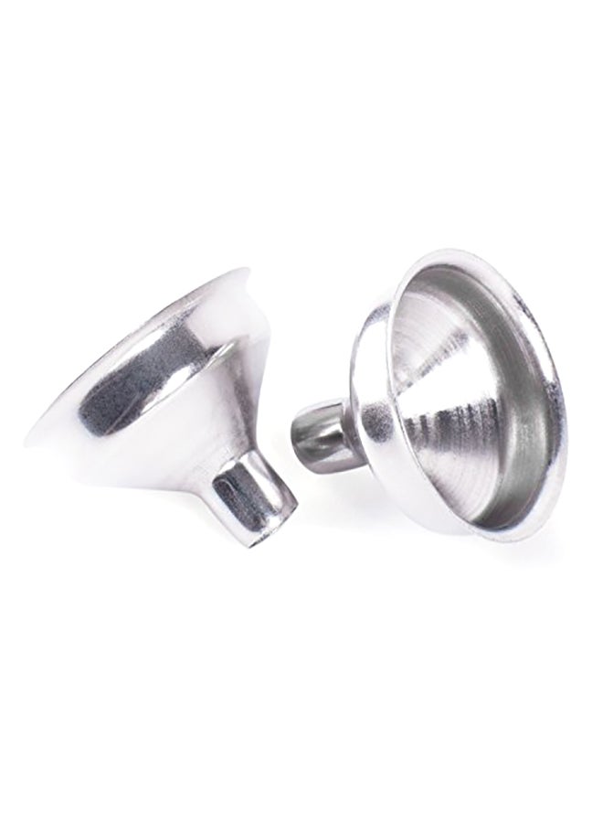 6-Piece Stainless Steel Mini Funnel Silver 500grams