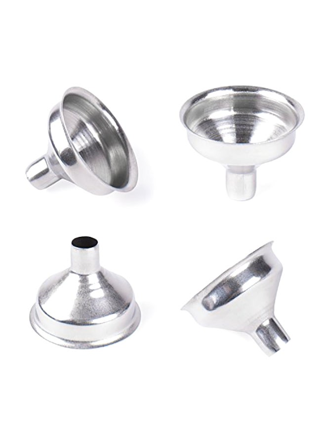 6-Piece Stainless Steel Mini Funnel Silver 500grams