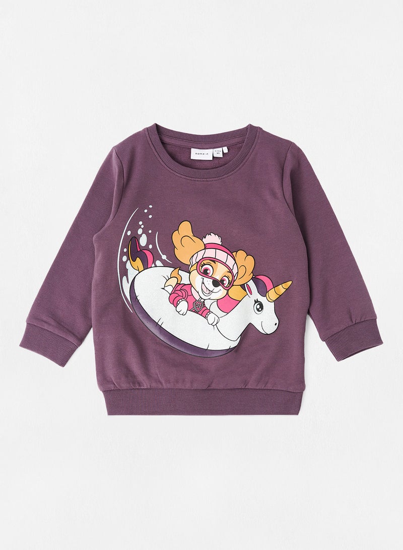 Baby Graphic Sweatshirt Vintage Violet