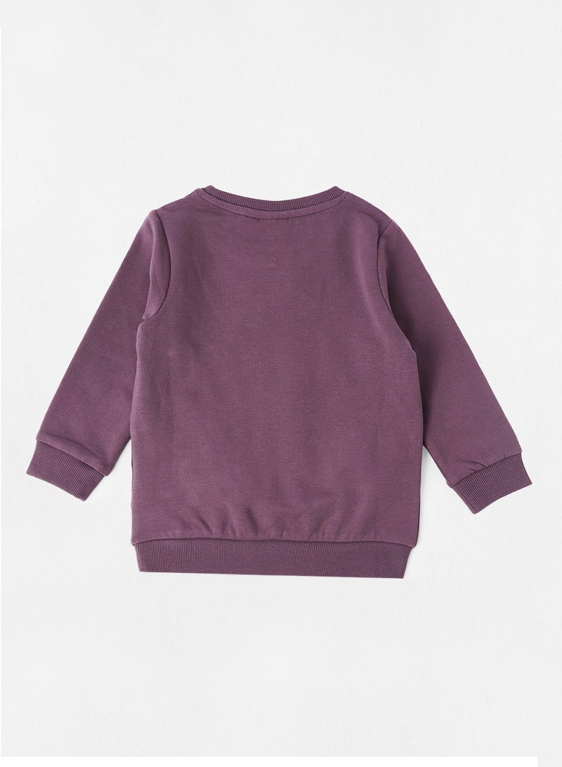 Baby Graphic Sweatshirt Vintage Violet