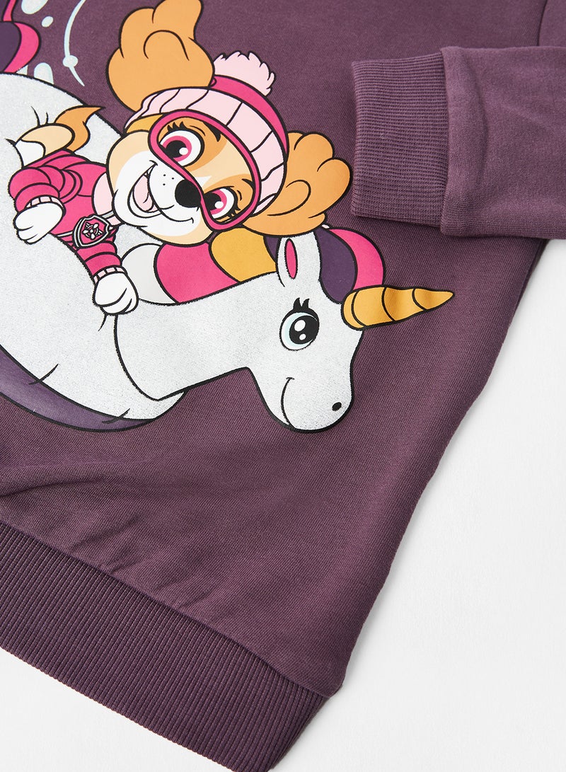 Baby Graphic Sweatshirt Vintage Violet