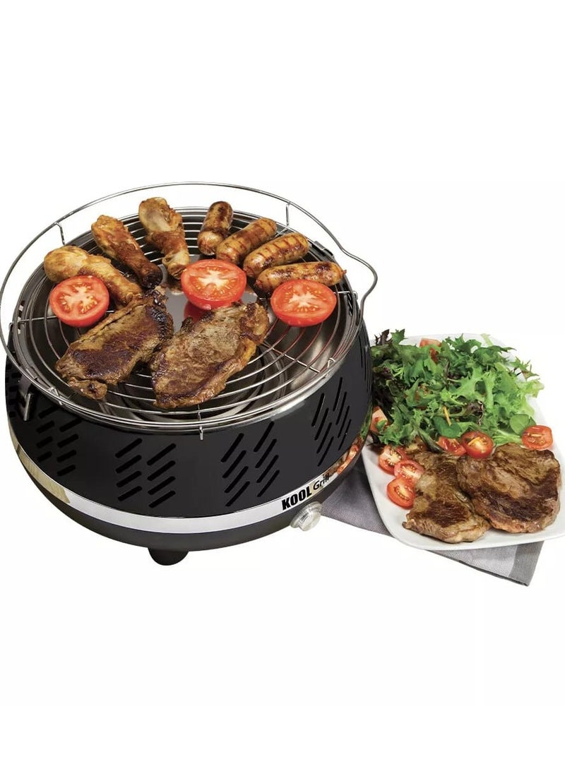 Airbroil Junior Table Grill Red | Charcoal Grill with Active Ventilation | Portable & Efficient Grill for BBQs, Picnics, and Outdoor Cooking