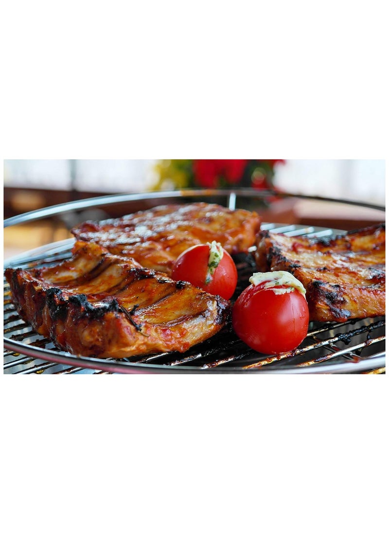 Airbroil Junior Table Grill Red | Charcoal Grill with Active Ventilation | Portable & Efficient Grill for BBQs, Picnics, and Outdoor Cooking