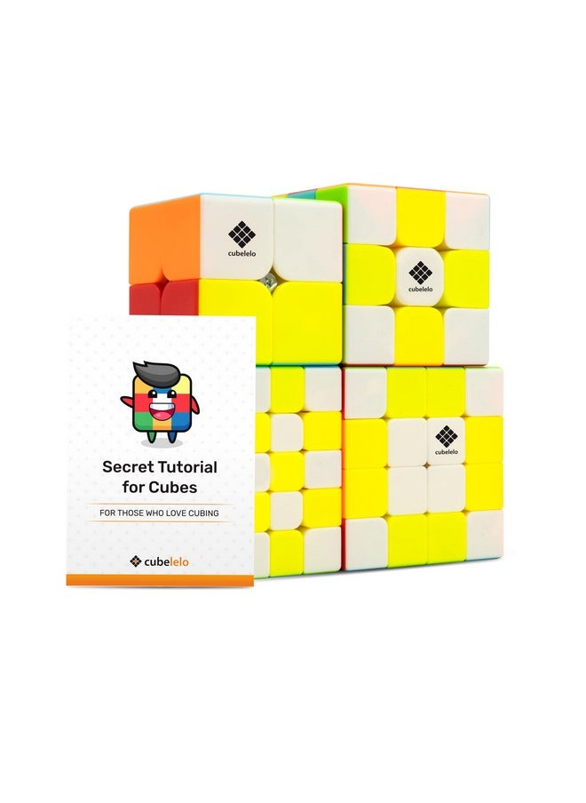 Drift 5-In-1 Gift Box | 2X2, 3X3, 4X4, 5X5 And Secret Tutorial For Cubes Guide Book | Suitable For Kids And Adults | Magic Speedy Stress Buster Brainstorming Puzzle Multicolor Combo Set