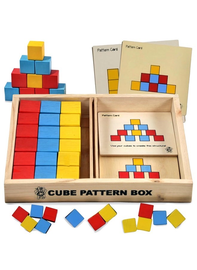 Wooden Cube Pattern Puzzle Box For 3+ Year Kids | Wooden Blocks For Kids | Kids Learning Toys | Cube Puzzle Toddler Toys | 3D Puzzles | Engaging Toys For 3+ Year Old | Wooden Puzzles