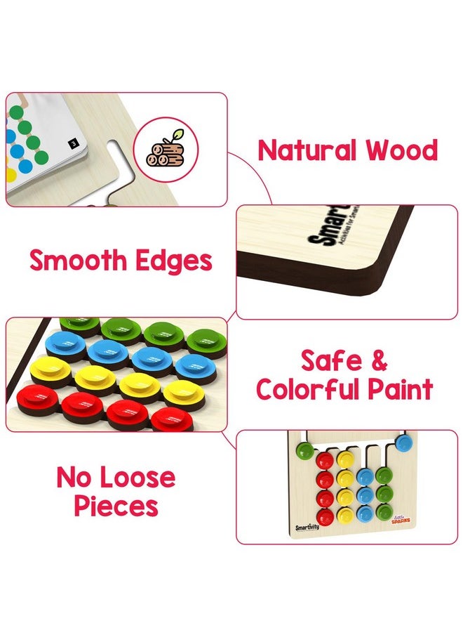 Kids Montessori Slide Puzzle I Color & Pattern Matching Learning Toys For Kids 4-8 Years I Birthday Gift For Boys&Girls I Preschool Educational Activity Toy For 4,5,6,7,8 I Travel Friendly