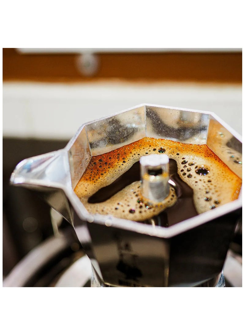 Moka Express Stove Top Espresso Maker, Makes Real Italian Coffee, Moka Pot 6 Cups, Silver