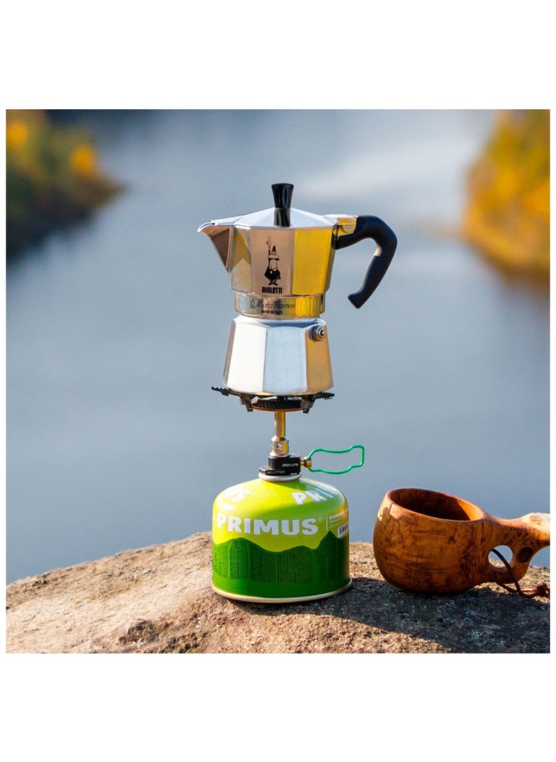 Moka Express Stove Top Espresso Maker, Makes Real Italian Coffee, Moka Pot 6 Cups, Silver