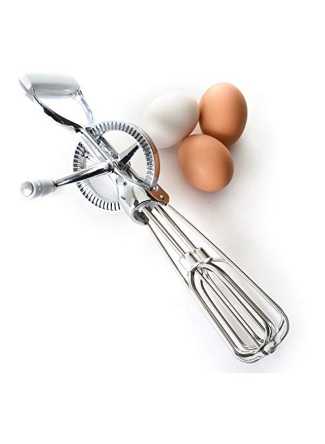 Stainless Steel Egg Beater Silver 30.5x9.5x7.5cm