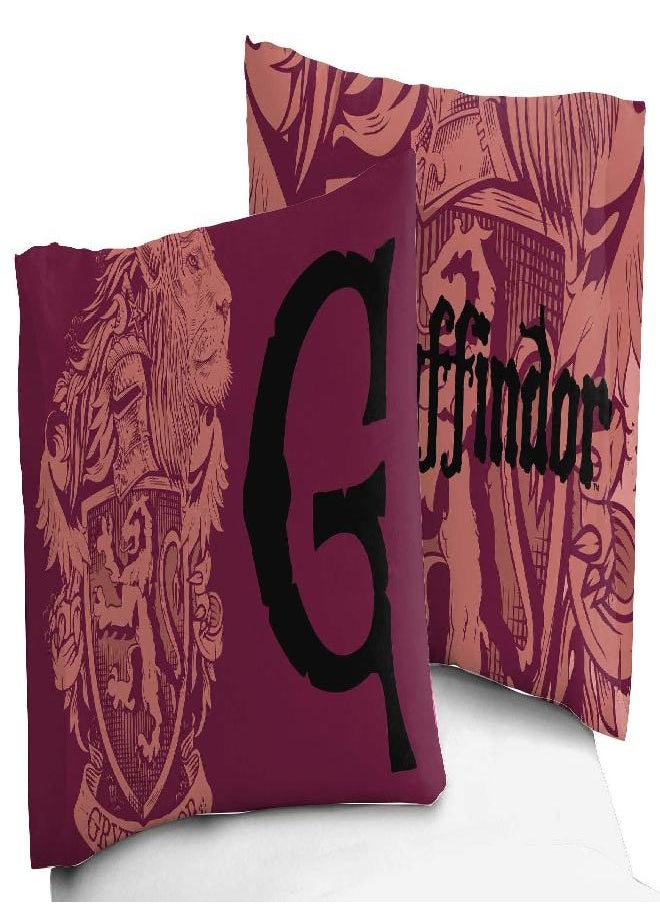 Jay Franco Harry Potter House of Gryffindor Reversible Pillowcase, Standard, Maroon