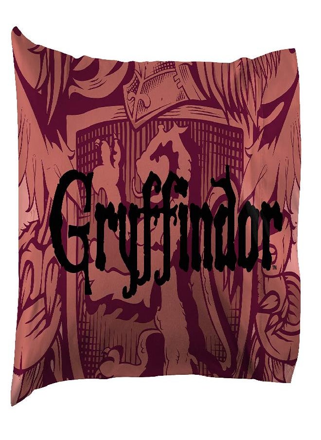 Jay Franco Harry Potter House of Gryffindor Reversible Pillowcase, Standard, Maroon