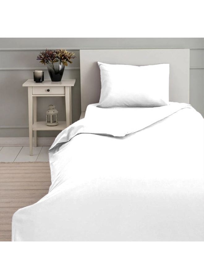 Orchard Exclusive(White) Queen Size Flat Sheet & Pillow covers (Set of 3Pcs) Cotton percale Weave, Soft and Luxurious, High Quality Bed linen -180TC