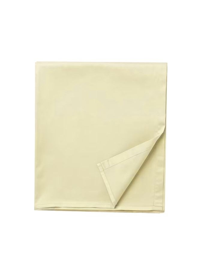 Orchard Exclusive (Cream) Queen Size Flat Sheet and Pillow covers (Set of 3Pcs) Cotton percale Weave, Soft and Luxurious, High Quality Bed linen-180TC