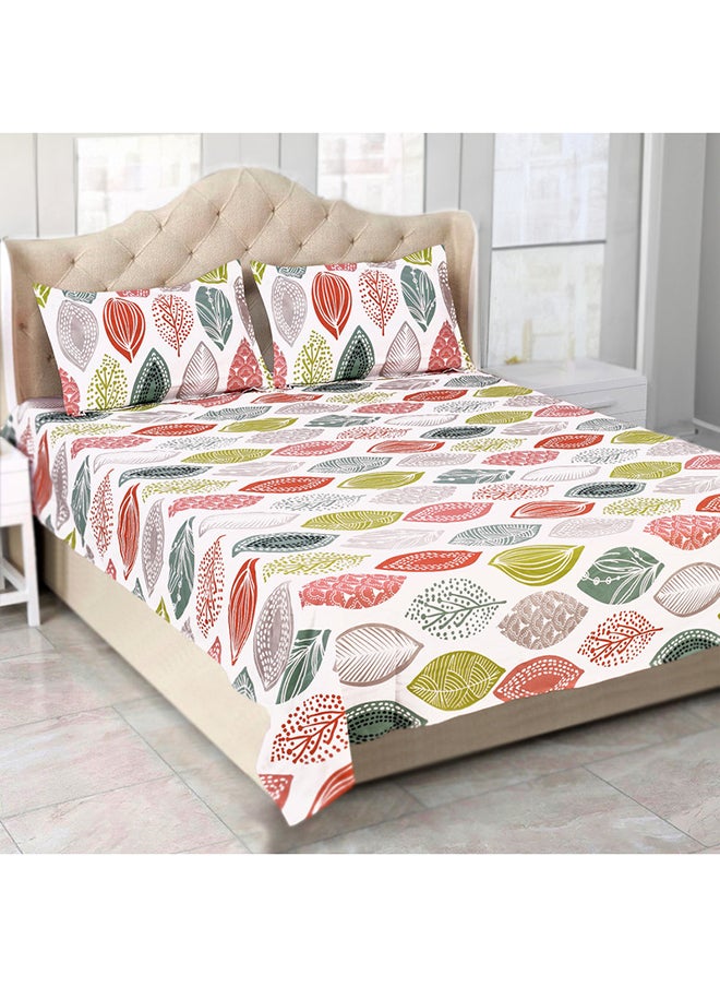 Status Contract Envogue Cotton Feel Double Bedsheet with 2 Pillow Covers for Bed Room, Home, Hotel-120 GSM (Floral)