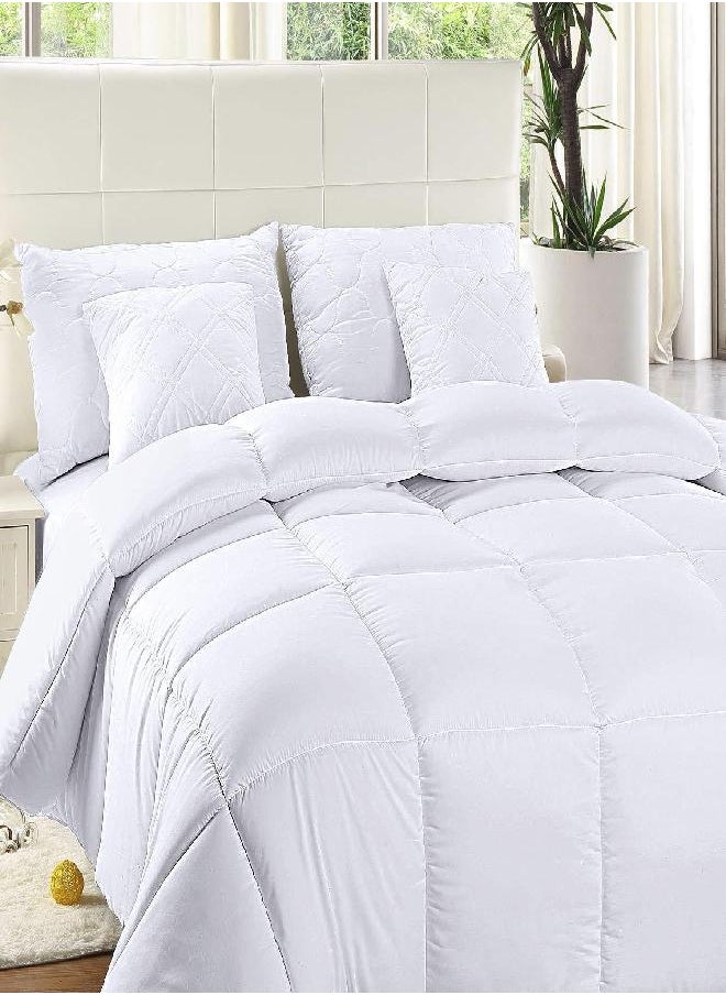 Utopia Bedding Comforter Duvet Insert - Quilted Comforter with Corner Tabs - Box Stitched Down Alternative Comforter (Full, White)