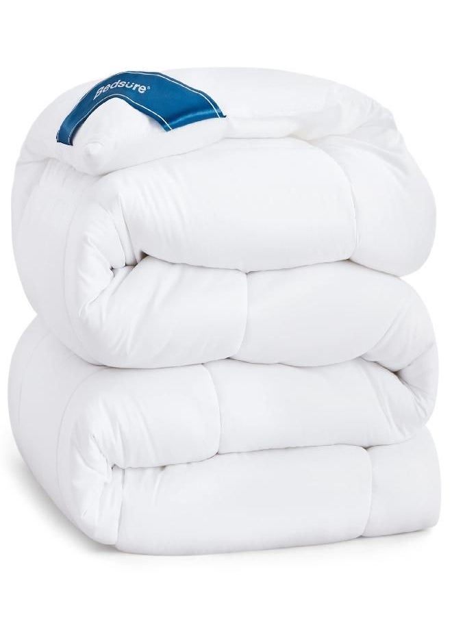 Bedsure Comforter Duvet Insert - Quilted White All Season Down Alternative Queen Size Bedding Comforter with Corner Tabs