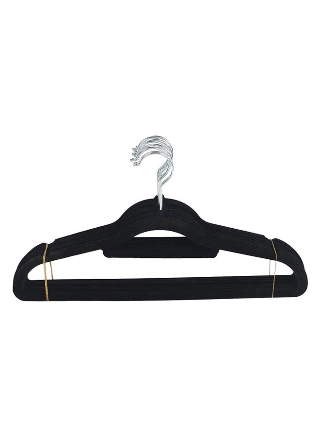 30-Piece Non Slip Cloth Hangers Set Black 22.5 x 41cm