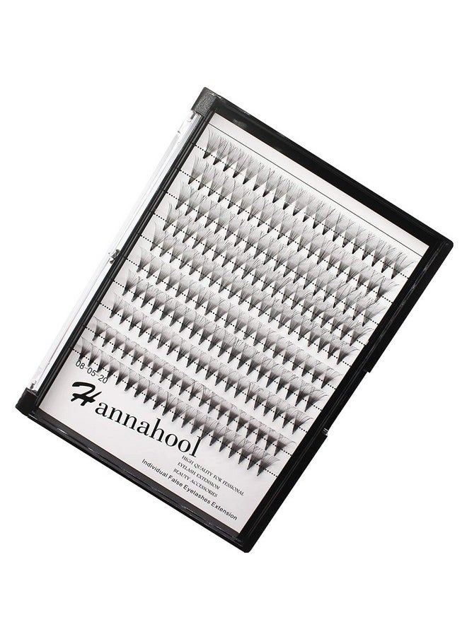 Large Tray-10Rows Thickness 0.07Mm D Curl 20D Premade Volume Fans Eye Lashes Extensions Dramatic Black Soft And Light Individual False Eyelashes Cluster 8-16Mm To Choose (17Mm)