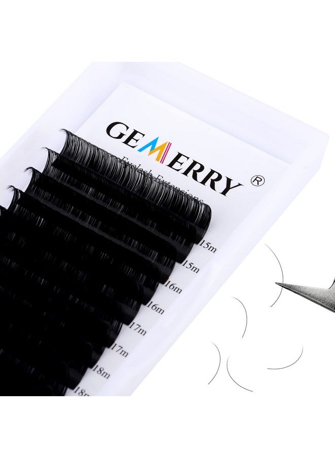 Ual Lash Extensions 15-20Mm Mixed Long Lashes 0.05 D Curl Classic Eyelash Extensions Matte Black Single Eyelashes Supplied By Gemerry (0.05-D, 15-20Mm Mix)