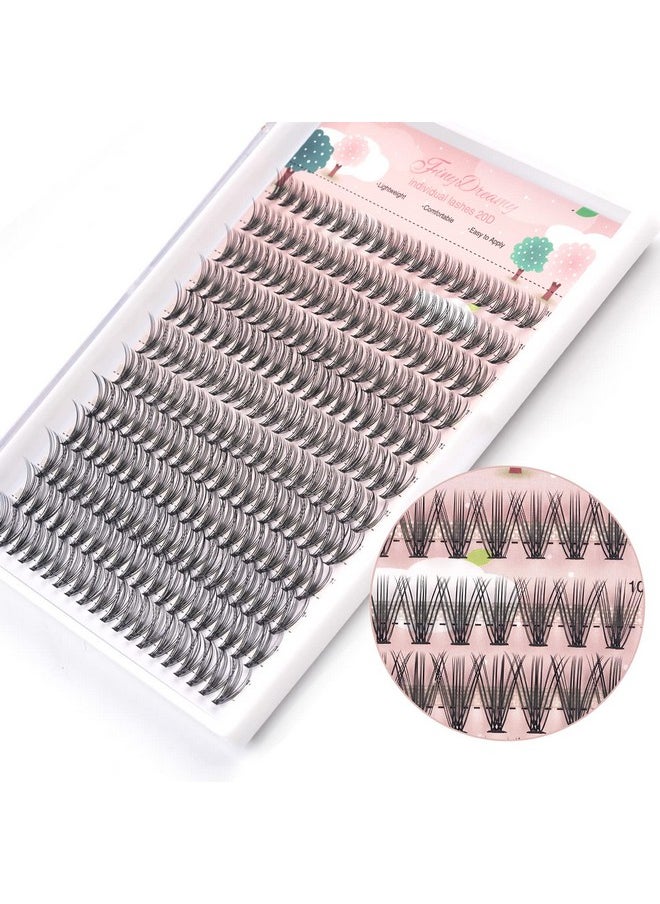 20D Lash Clusters, 240Pcs Individual Lashes Extensions Volume Cluster Lashes, 10-14Mm Mix Lengths 20 Roots C Curl 0.07Mm Thickness Eyelash And Apply Under Your Lashes(10/11/12/13/14Mm )