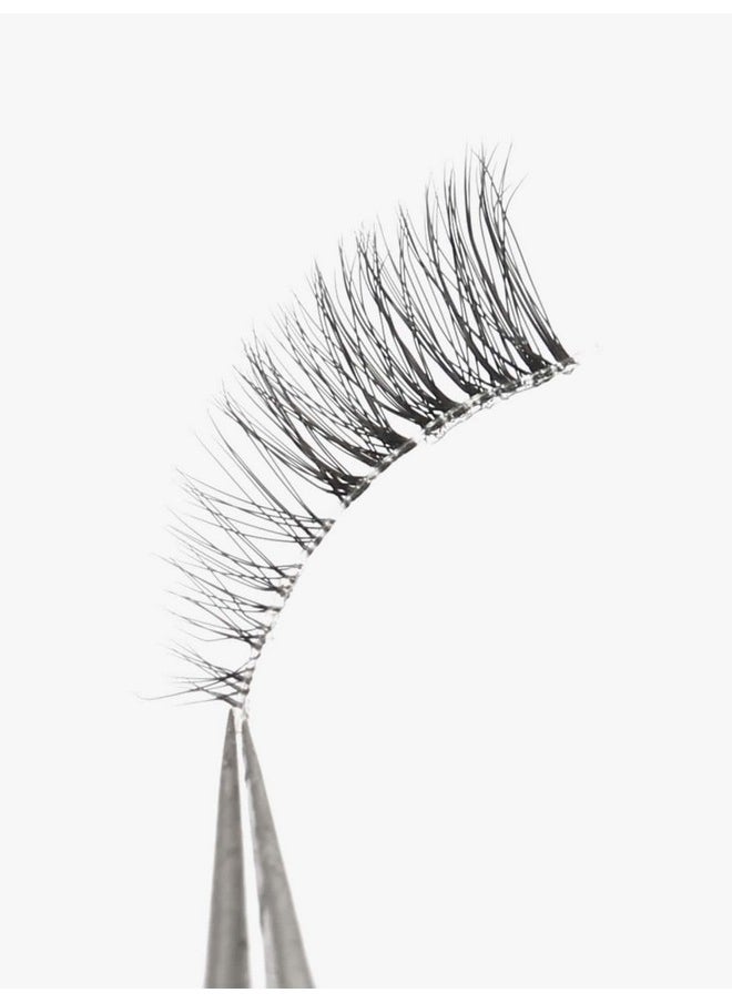 False Eyelashes Natural Half Lashes Short Wispy Clear Band Lashes Pack Cat Eye 3D Faux Mink Lashes Fake Eyelashes 7 Pairs Multipack