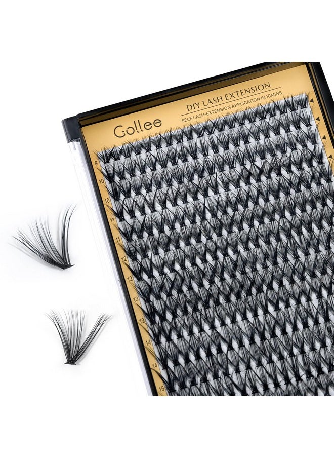 Cluster Lashes Thick Volume 40D Eyelash Clusters 280Pcs Reusable False Eyelashes 9-16Mm Diy Individual Lashes Cluster Extensions For Beginners