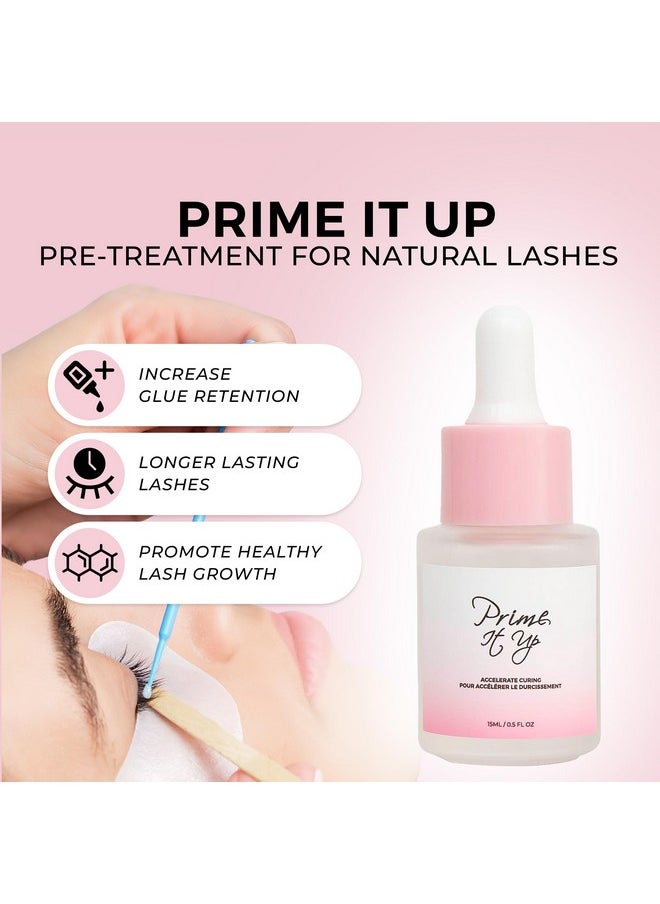 Eyelash Extension Primer 15 Ml - Increase Adhesive Bonding Power | Easily Removes Proteins And Oils/Oil Free/Longer Extension Retention (Prime It Up) (Packaging May Vary)